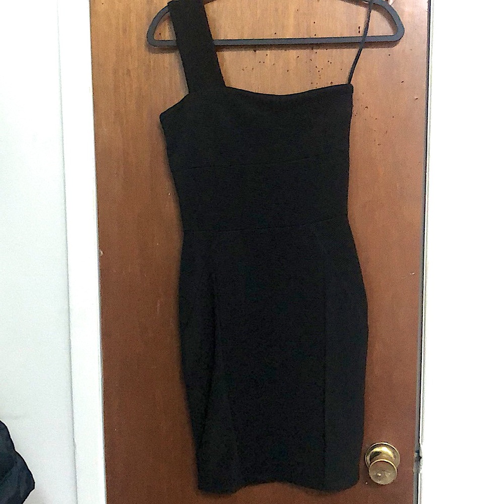 New Look One Shoulder Black Bodycone dress